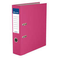 VICTORIA OFFICE Iratrendező, 75 mm, A4, PP/karton, élvédő sínnel, VICTORIA OFFICE, "Basic", rózsaszín