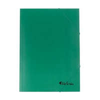 VICTORIA Gumis mappa, karton, A4, VICTORIA OFFICE, zöld