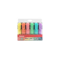 KORES Szövegkiemelő készlet, 0,5-5 mm, KORES "Bright Liner Plus Pastel", 6 különböző szín