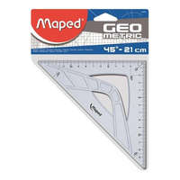 MAPED Háromszög vonalzó, műanyag, 45°, 21 cm, MAPED "Geometric"