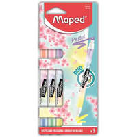 MAPED Szövegkiemelő készlet, 1-5 mm, kétvégű, MAPED "Fluo Peps Duo", 6 különböző pasztell szín