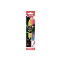 MAPED Színes ceruza készlet, háromszögletű, MAPED "Color&#039;Peps Star Fluo", 6 különböző szín