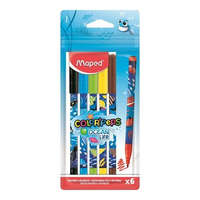 MAPED Filctoll készlet, 2 mm, kimosható, MAPED "Color&#039;Peps Ocean Life", 6 különböző szín