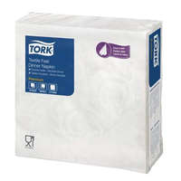 TORK Szalvéta, 1/4 hajtogatott, 1 rétegű, 39x39 cm, Premium, TORK "Textile Feel Elegance Dinner", fehér