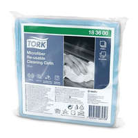 TORK Tisztítókendő, mikroszálas, újra felhasználható, 1 rétegű, W8 rendszer, TORK, kék