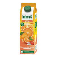 HOHES C Gyümölcslé, 100%, 1 l, HOHES C "Mild Juice", narancs-acerola