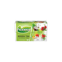 PICKWICK Zöld tea, 20x1,5 g, PICKWICK "Zöld tea Gyümölcsös Variációk", kókusz, vörösáfonya, eper-citromfű, mangó-jázmin