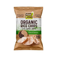 RICE UP Barnarizs chips, 25 g, RICE UP "Bio", chia maggal és quinoával