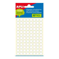 APLI Etikett, 8 mm kör, kézzel írható, fehér, APLI, 480 etikett/csomag