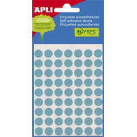 APLI Etikett, 8 mm kör, kézzel írható, színes, APLI, kék, 288 etikett/csomag