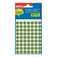 APLI Etikett, 10 mm kör, kézzel írható, színes, APLI, zöld, 315 etikett/csomag