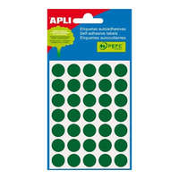 APLI Etikett, 13 mm kör, kézzel írható, színes, APLI, zöld 175 etikett/csomag