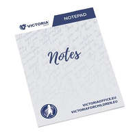 VICTORIA Jegyzettömb, A5, 5x50 lap, vonalas, VICTORIA OFFICE, fehér