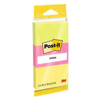 3M POSTIT Öntapadó jegyzettömb, 38x51 mm, 3x100 lap, 3M POSTIT, neon színek