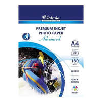 VICTORIA PAPER Fotópapír, tintasugaras, A4, 180 g, fényes, VICTORIA PAPER "Advanced"