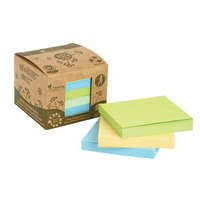 VICTORIA OFFICE Öntapadó jegyzettömbtorony, 75x75 mm, 6x100 lap, környezetbarát, VICTORIA OFFICE, "Green", vegyes