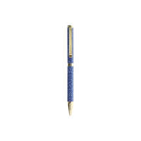 FILOFAX Golyóstoll, 1,0 mm, arany színű klip, kék tolltest, FILOFAX "Indigo", fekete