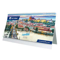 VICTORIA Naptár, asztali, álló, VICTORIA OFFICE "Európa Csodái" (2026 évi)