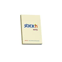 STICK N Öntapadó jegyzettömb, 76x51 mm, 100 lap, STICK N, pasztellsárga