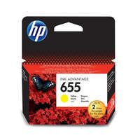 HP CZ112E Tintapatron Deskjet Ink Advantage 3520 sor nyomtatókhoz, HP 655, sárga, 600 oldal