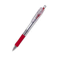 ZEBRA Golyóstoll, 0,21 mm, nyomógombos, ZEBRA "Tapli Clip ECO", piros
