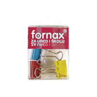 FORNAX Binderkapocs 25mm, BC-31, 4 db műanyag dobozban, Fornax színes