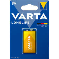 VARTA Elem 9V-os 6LR61 E Longlife 1 db/csomag, Varta