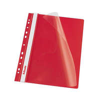 ESSELTE Gyorsfűző lefűzhető A4, PP 10 db/csomag, Esselte Vivida piros