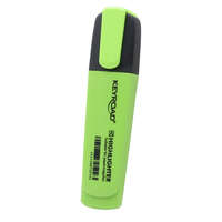 Keyroad Szövegkiemelő vágott hegyű, lapos test Keyroad Fluo neon zöld 4 db/csomag