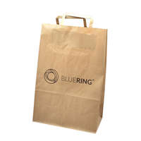Bluering Szalagfüles papírtáska 26x12x36cm Bluering® barna 10 db/csomag