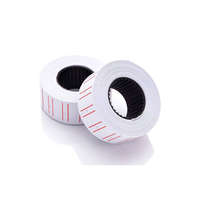 BLUERING Árazószalag 22x12mm, fehér piros vonallal 25 tekercs/karton, MOTEX