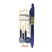 Pentel Tollbetét 3db/csomag 0,35mm, Pentel EnerGel, írásszín kék + 1 db ajándék BL107-CX kék EnerGel toll