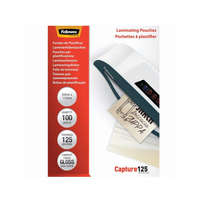 FELLOWES Lamináló fólia, 83x113mm, 125 mikron, fényes, 100 db/doboz, Fellowes®