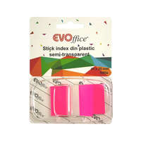Evo Jelölőcímke 25,4x43,2mm, 50lap, műanyag EVOffice pink