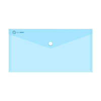 BLUERING Irattartó tasak DL 'csekk' patentos PP Bluering® transzparens kék