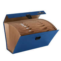 FELLOWES Irattartó -. harmonikatáska, karton, 250 x 362 x 124 mm.,19 rekeszes, Fellowes® Bankers Box Handifile, kék