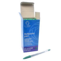 Bluering Golyóstoll eldobható kupakos Bluering® , írásszín zöld 10 db/csomag
