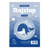 Bluering Rajzlap A4, félfamentes fóliázva Bálnás Bluering® 10 ív/csomag, 5 db/csomag