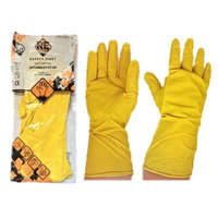 SAFETY FIRST Safety First Háztartási gumikesztyű, sárga, flokkolt 40g méret: 9