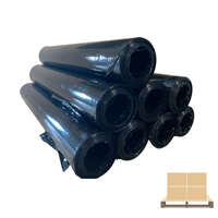 BESTOFFICE Fekete sztreccsfólia, kézi nyújtható fólia 1,25 kg 0,5m széles - 8 tekercs/karton - Nincs Cséve - FÉL RAKLAPOS