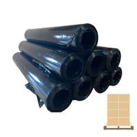 BESTOFFICE Fekete sztreccsfólia, kézi nyújtható fólia 1,25 kg 0,5m széles - 8 tekercs/karton - Nincs Cséve - RAKLAPOS