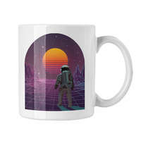 Retro Űrhajós - Fehér Bögre