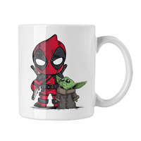 Deadpool és Baby Yoda - Fehér Bögre (2 féle)
