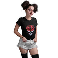 Rózsás Koponya - Női Póló