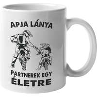 Motoros apa és lánya - Bögre