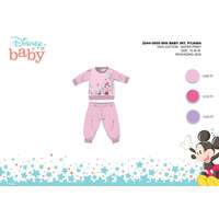 Téli pamut interlock baba pizsama - Disney Minnie egér - világosrózsaszín - 98