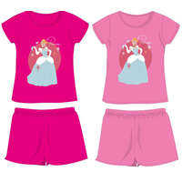 Disney Hercegnők pamut nyári együttes - póló-rövidnadrág szett - pink - 98