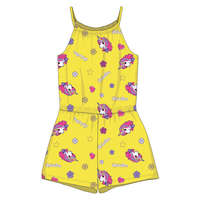 Unikornis nyári pamut overál - sárga - 104