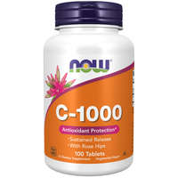 Now Foods NOW Foods C-vitamin 1000 lassabb felszívódású csipkebogyóval 100 tabletta