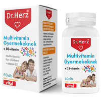 Dr Herz Multivitamin Gyerekeknek+D3 rágótabletta 60db